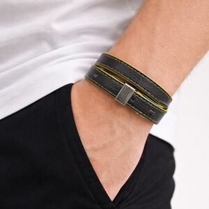 Louis Vuitton Damier Infini Loop It Leather Wrap Bracelet